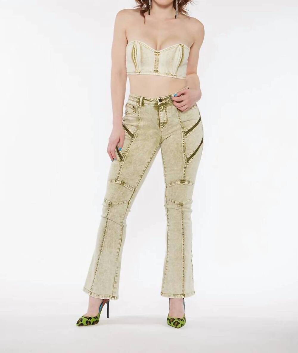 NEW CIRCULAR PATH zelda zipper jean in sand
